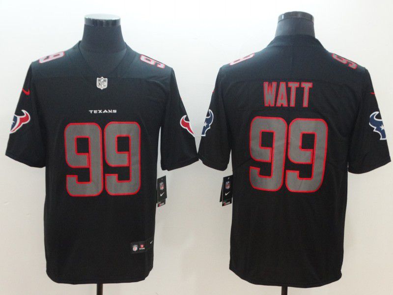 Men Houston Texans #99 Watt Nike Fashion Impact Black Color Rush Limited NFL Jerseys->tennessee titans->NFL Jersey